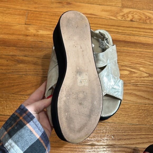 Free People Metallic Leather Platform Sandals - Picture 11 of 11